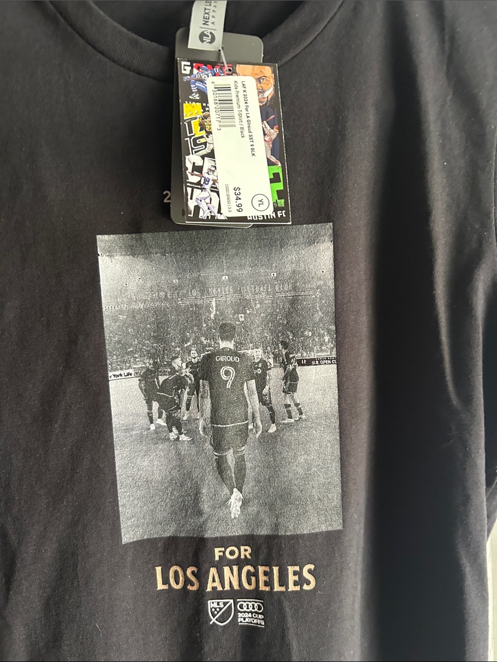 Next Level Apparel Black Tee Youth Large 10-12